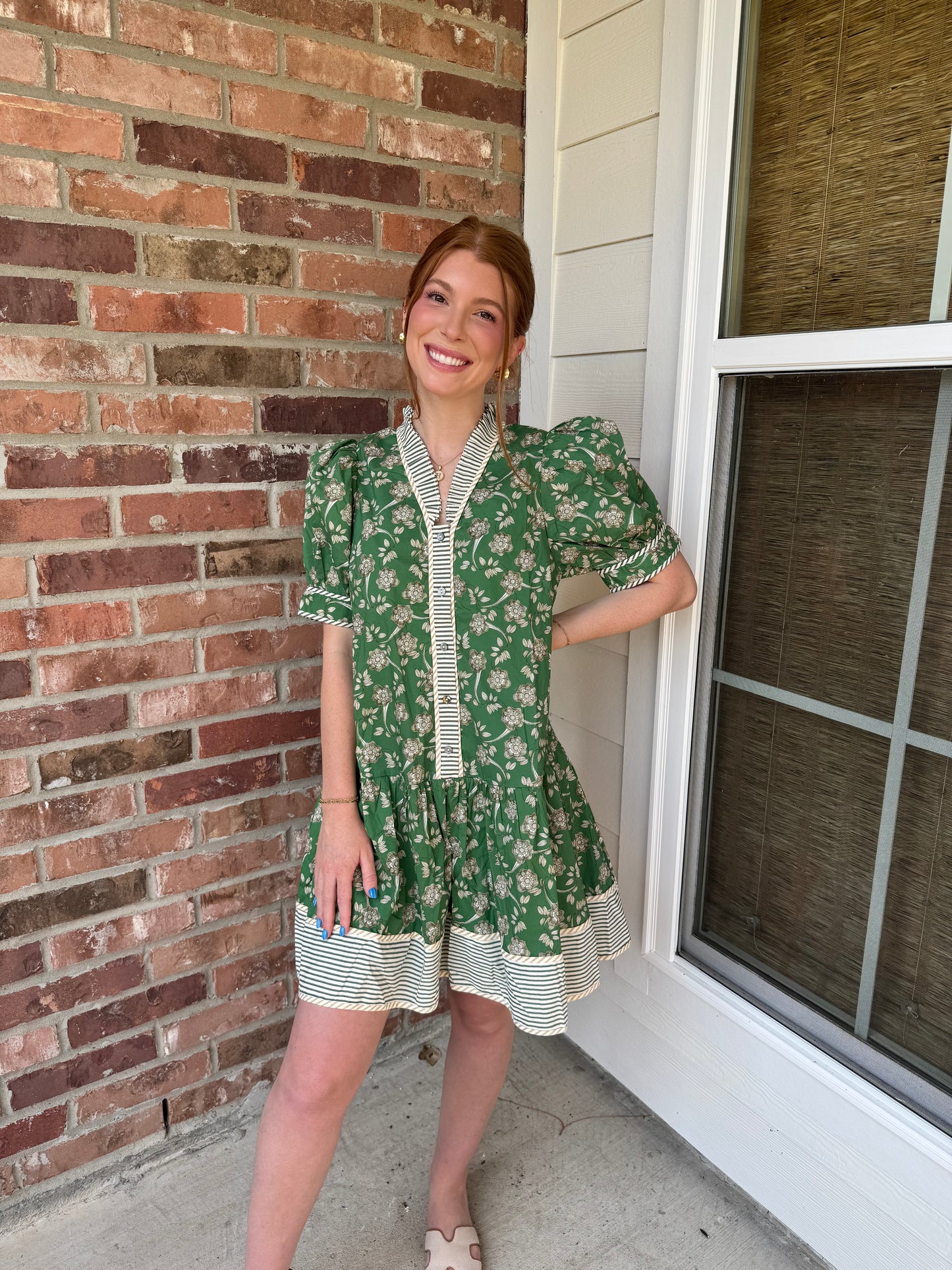 Gia Green Floral Dress