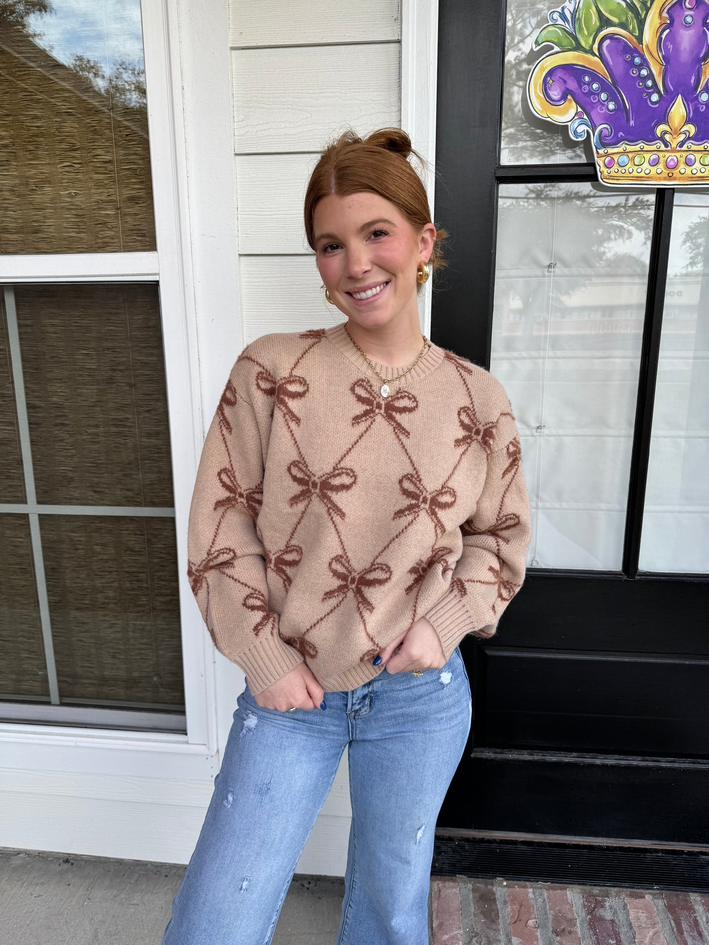 Mocha Bow Sweater