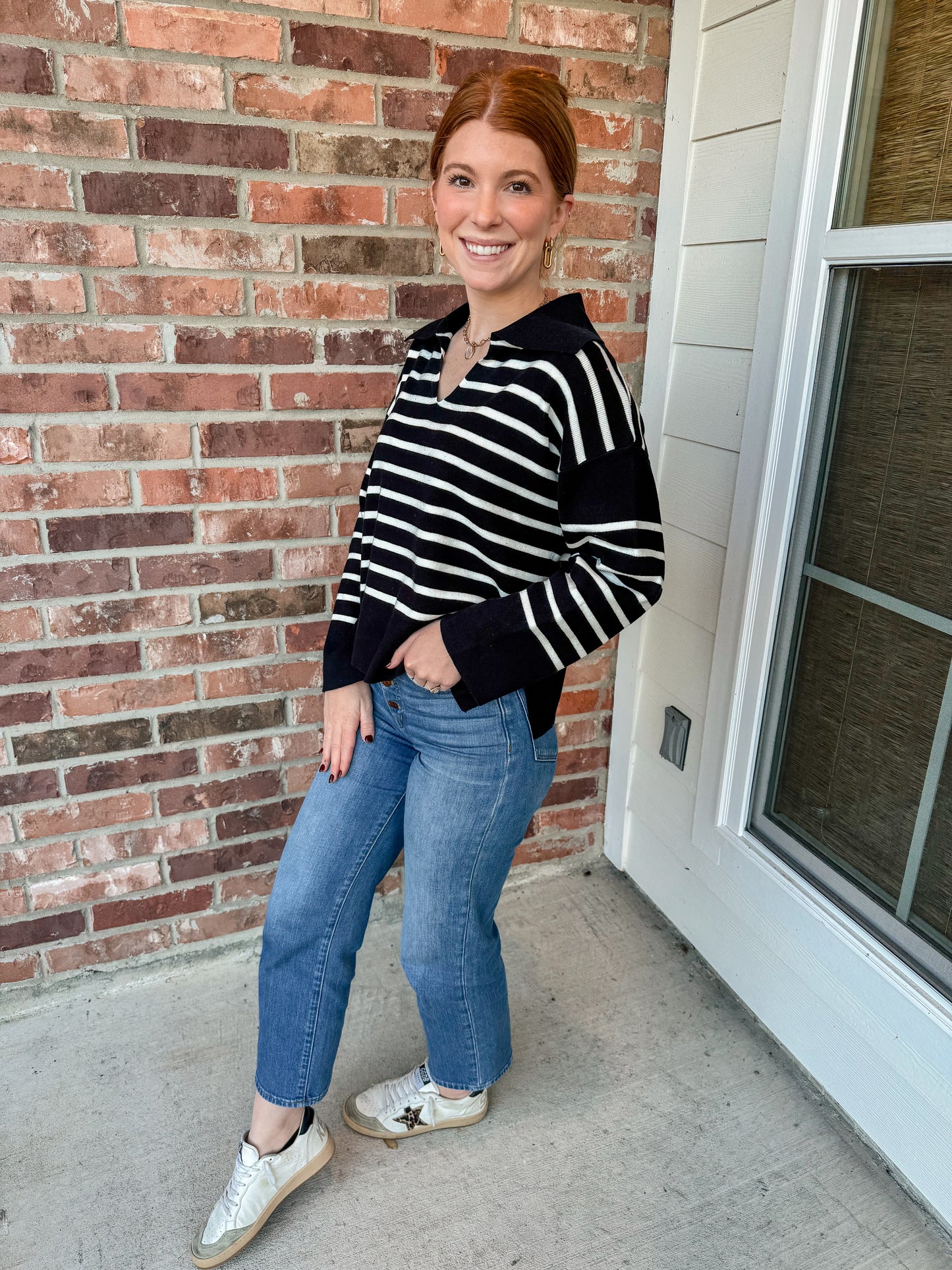 Revival Collared V-Neck Top
