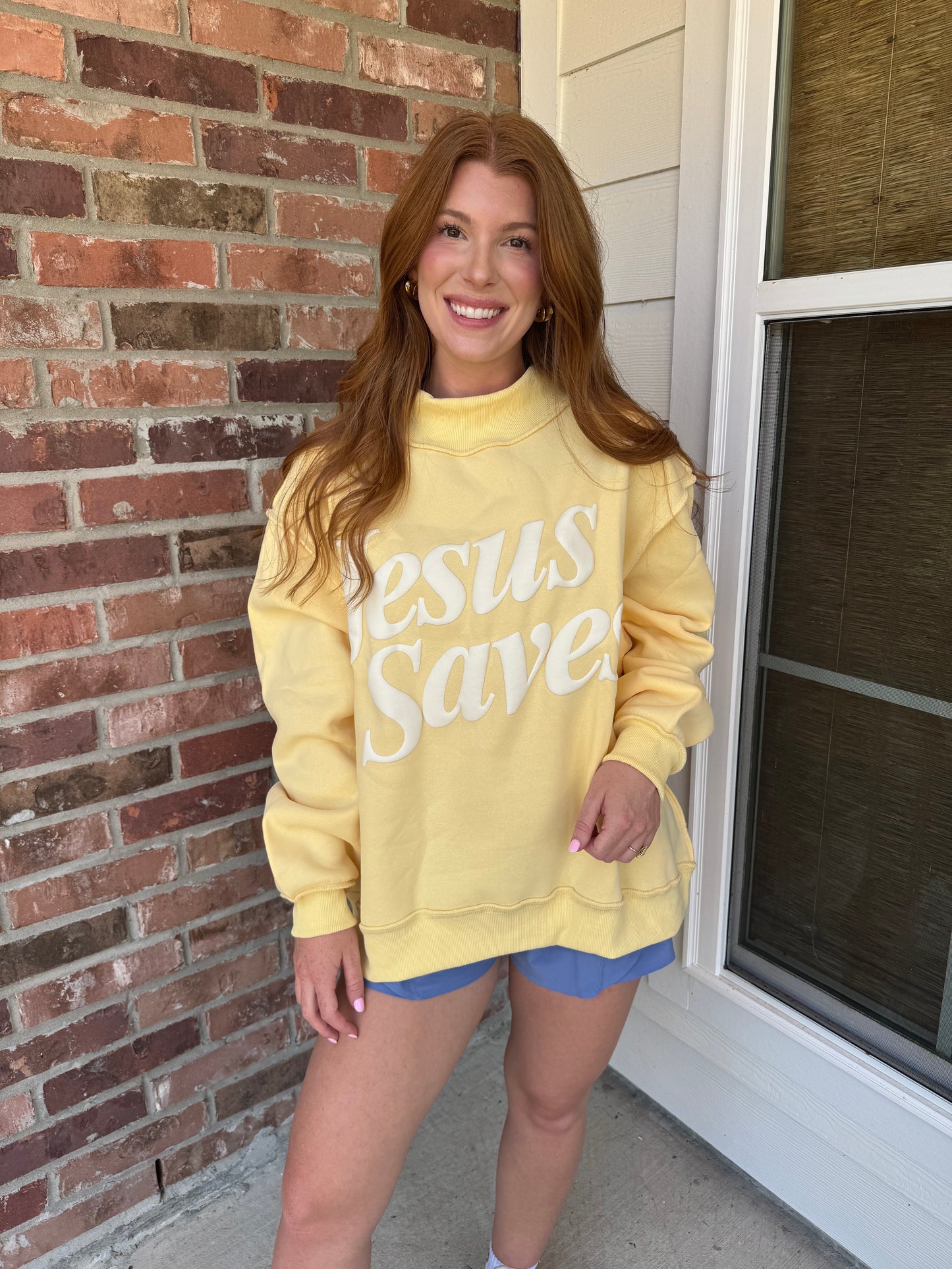 Jesus Saves Mockneck Sweatshirt