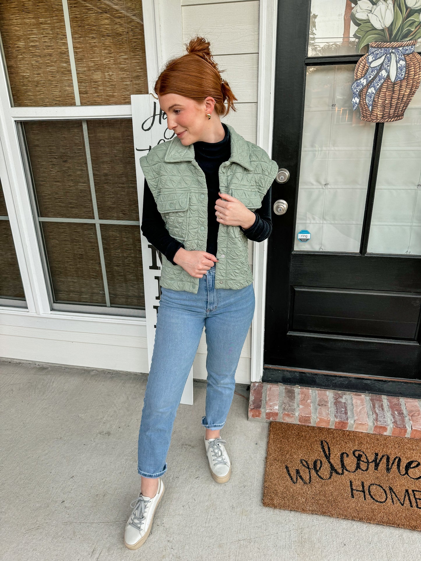 Nora Quilted Button Up Vest