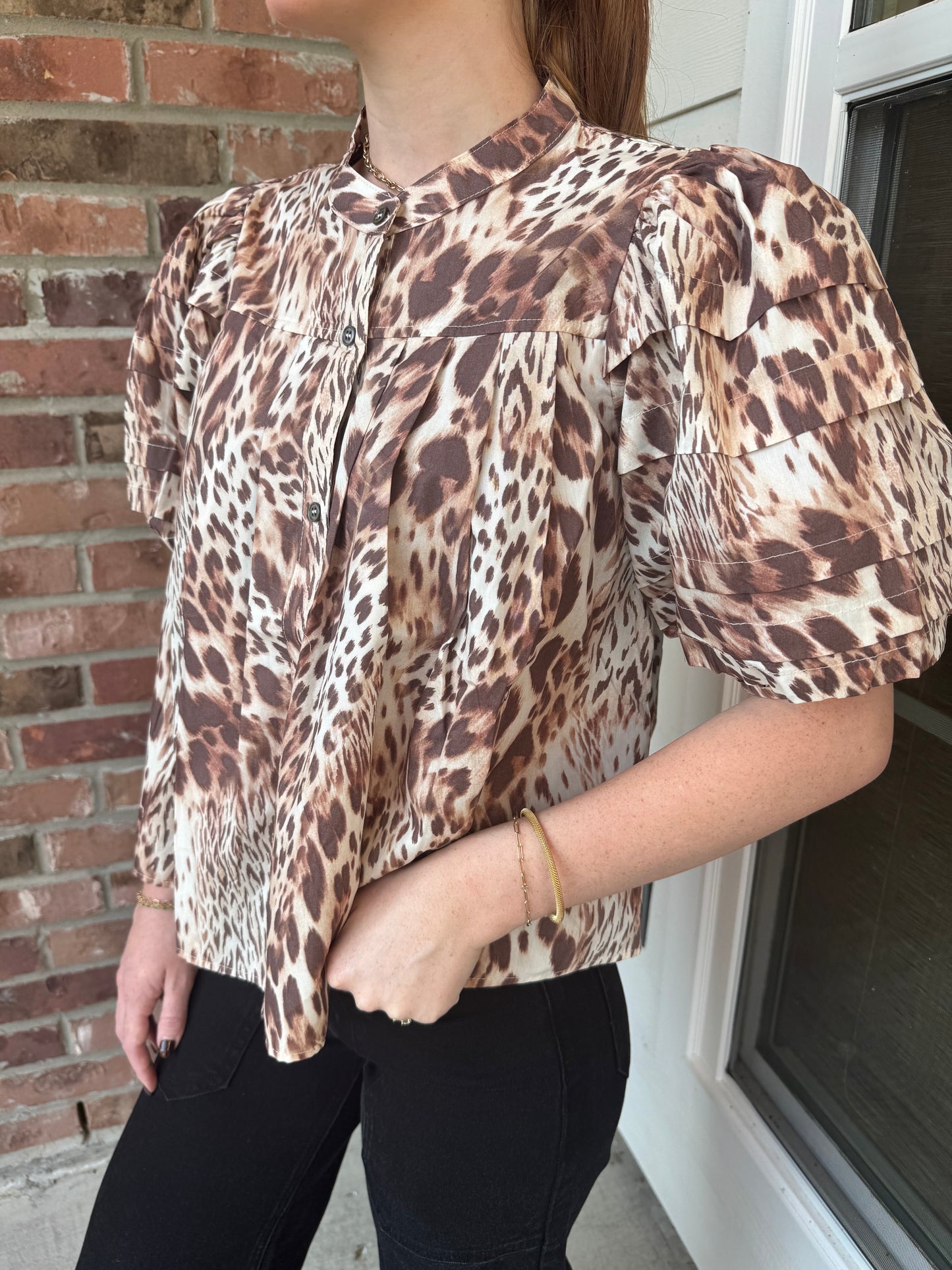 Wild Side Button Up Top