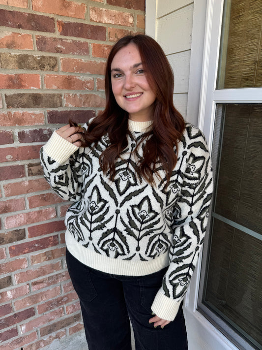 Retro Folk Pattern Sweater