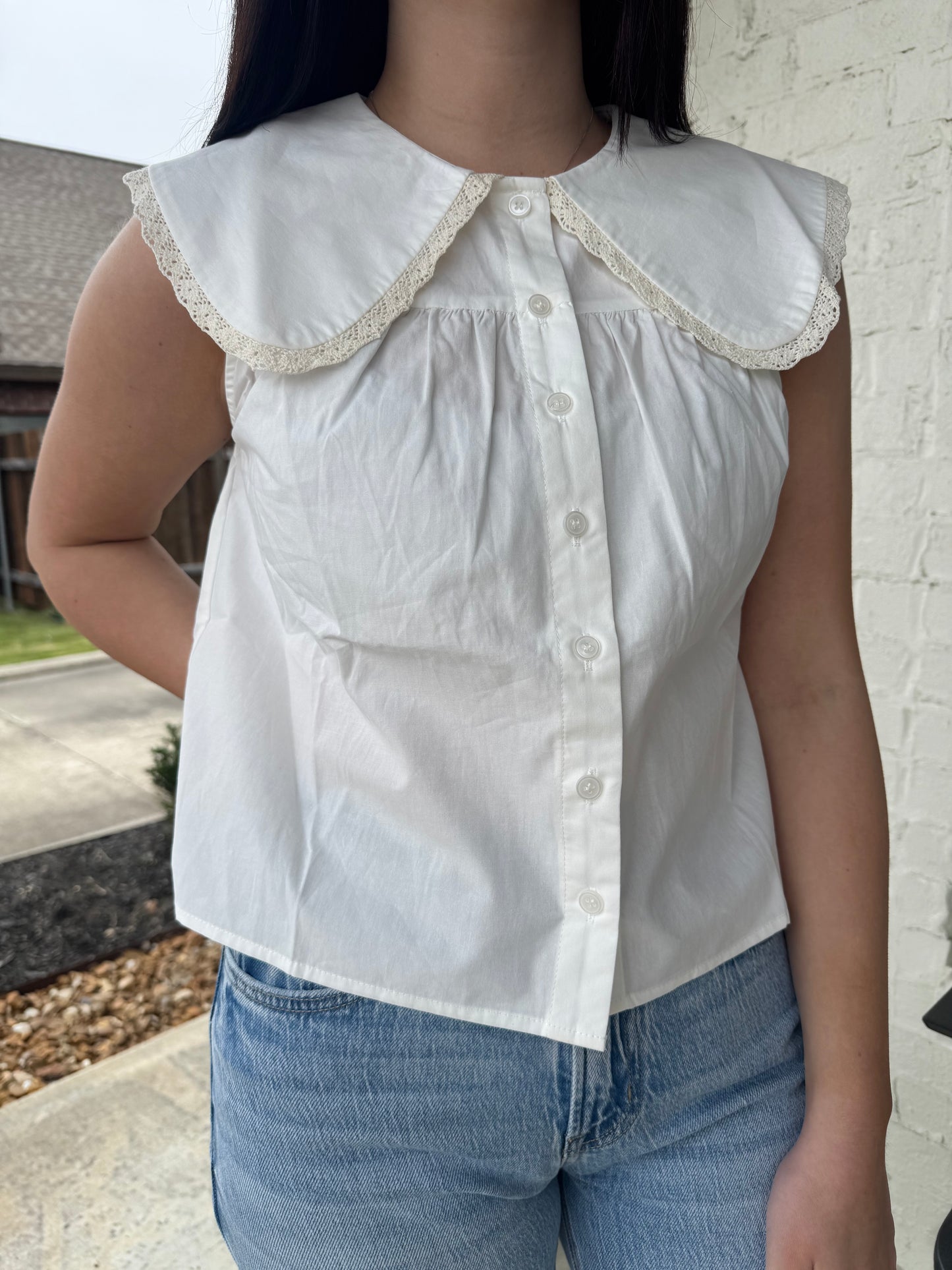 Amalfi Peter Pan Collared Top