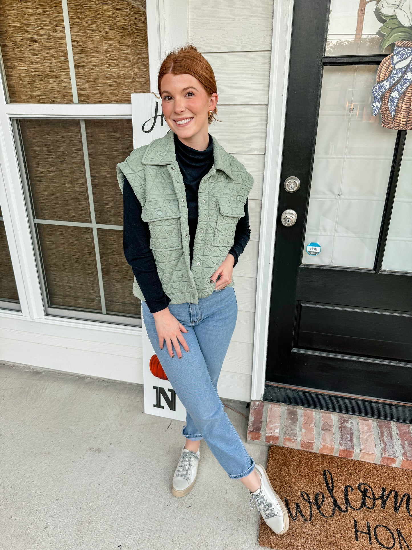 Nora Quilted Button Up Vest