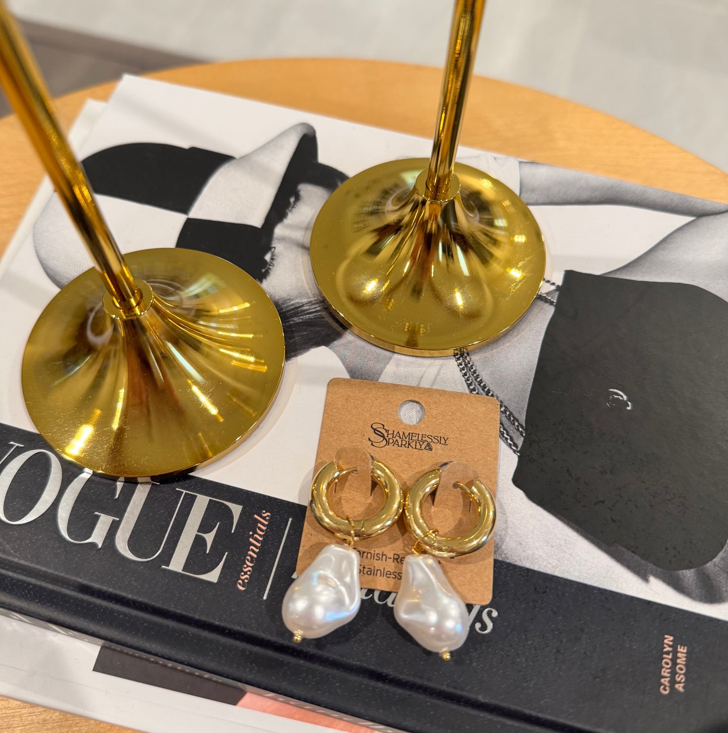 Hoop & Pearl Earrings