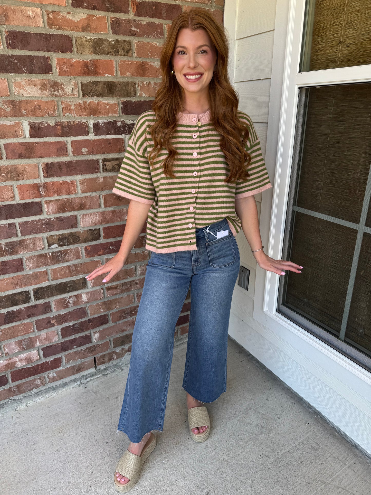 Vervet High Rise Comfort Crop Wide Jeans