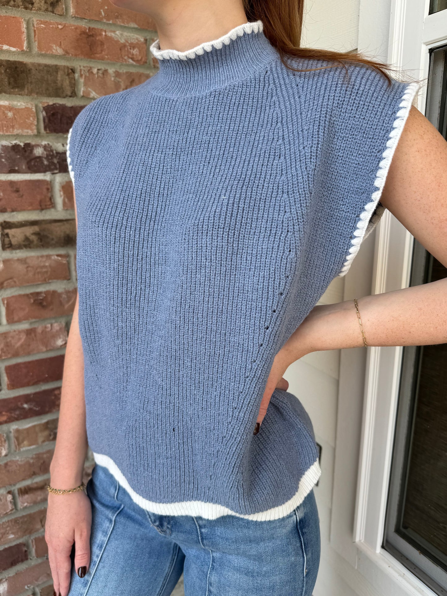 Miller Scalloped Trim Sweater