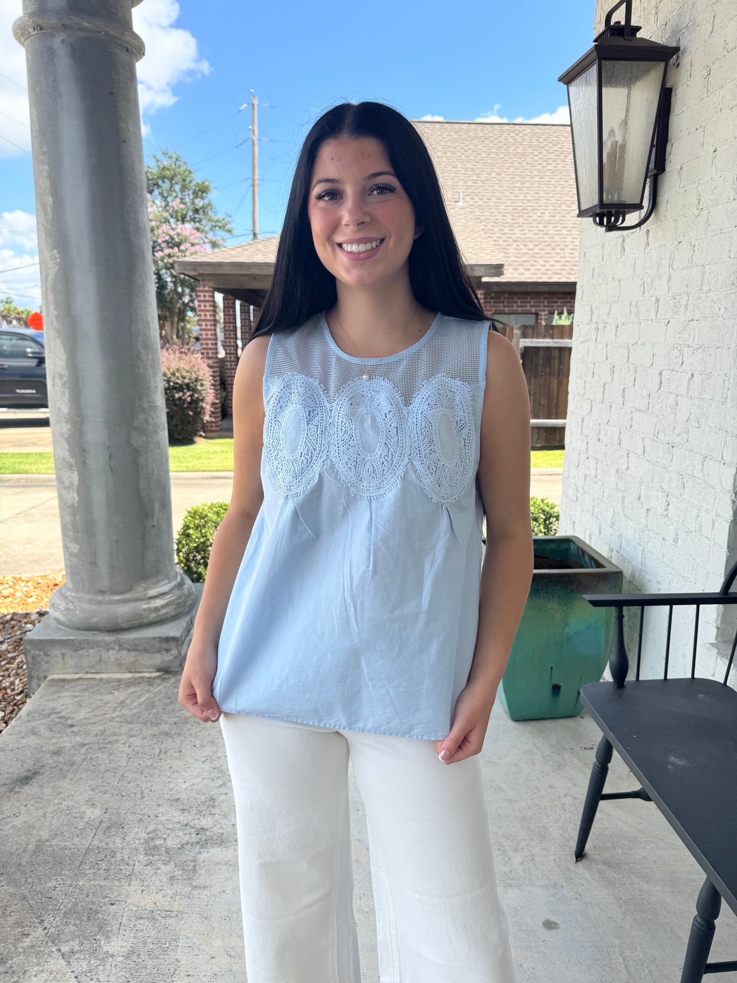 Daring Detailed Lace Trimmed Top