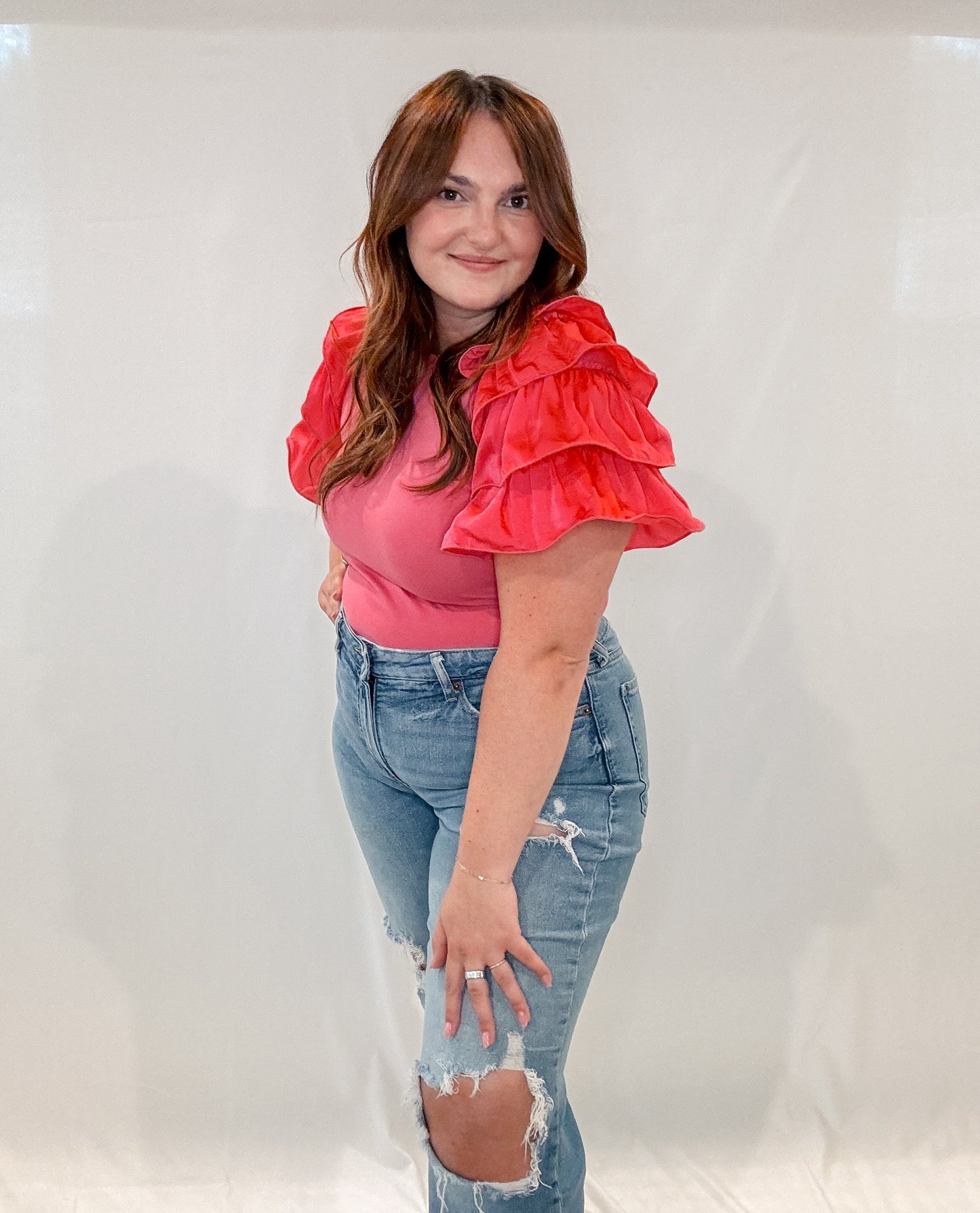 Ruffle Sleeve Bodysuit