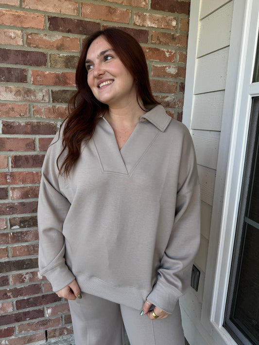 Cutesy Collared Pullover & Pants Set