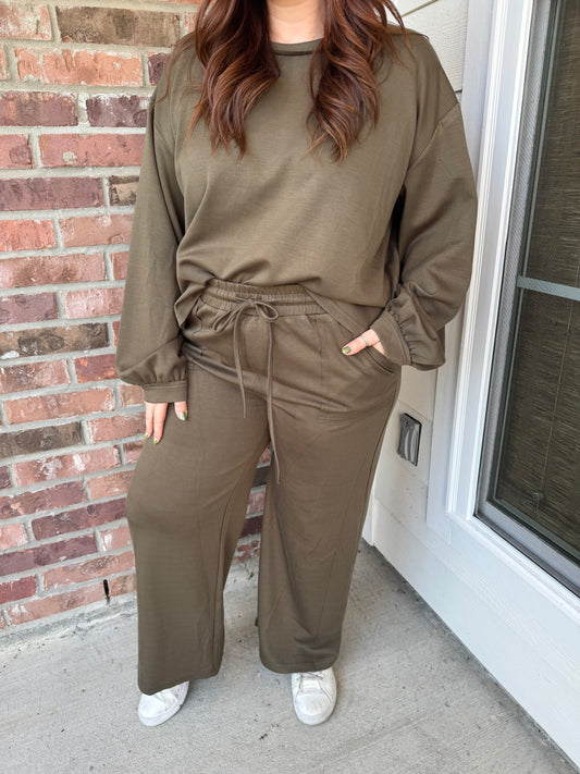 Teal Sunday Sweatshirt & Pants Set