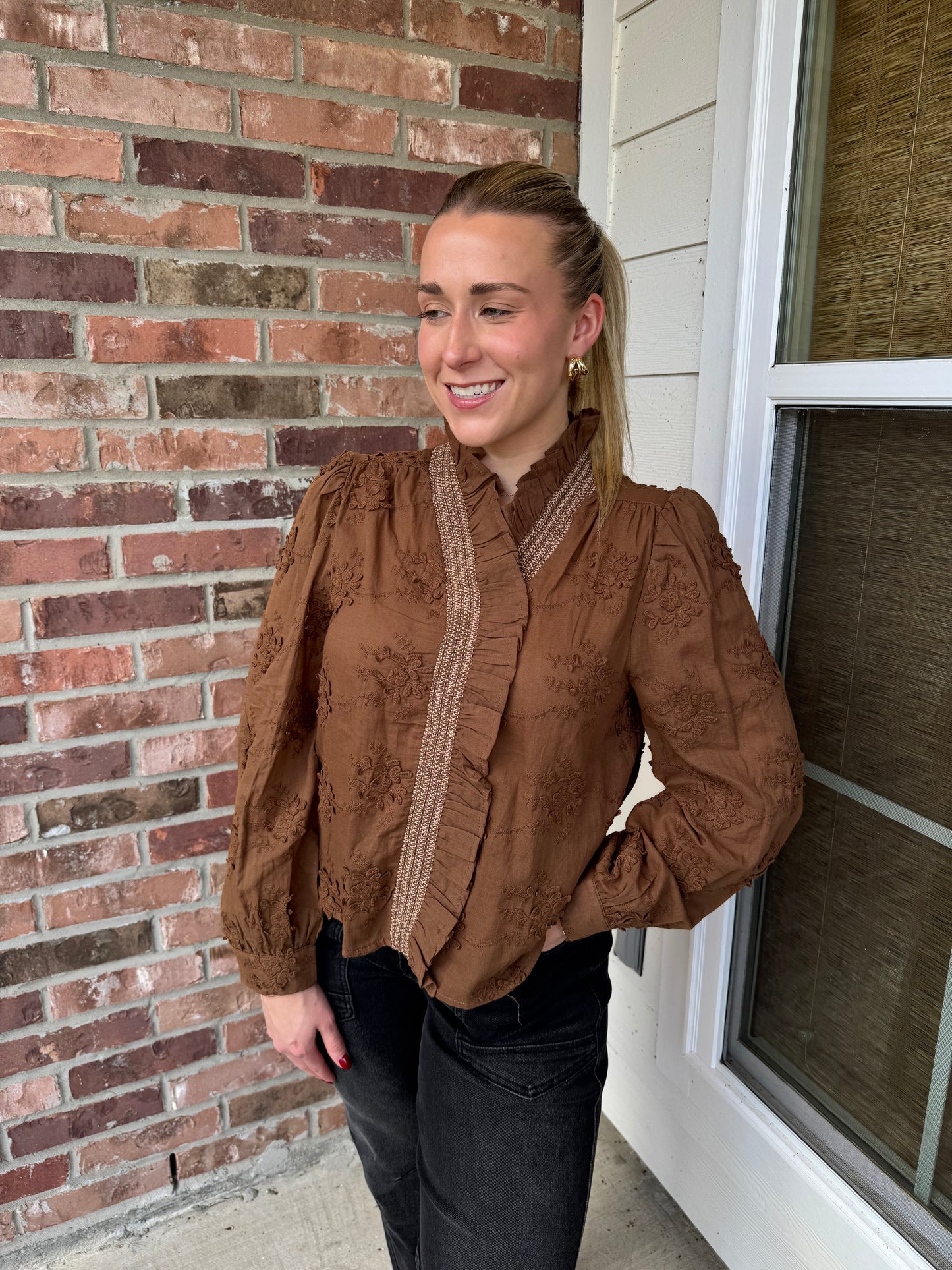 Betty Embroidered Florals Blouse