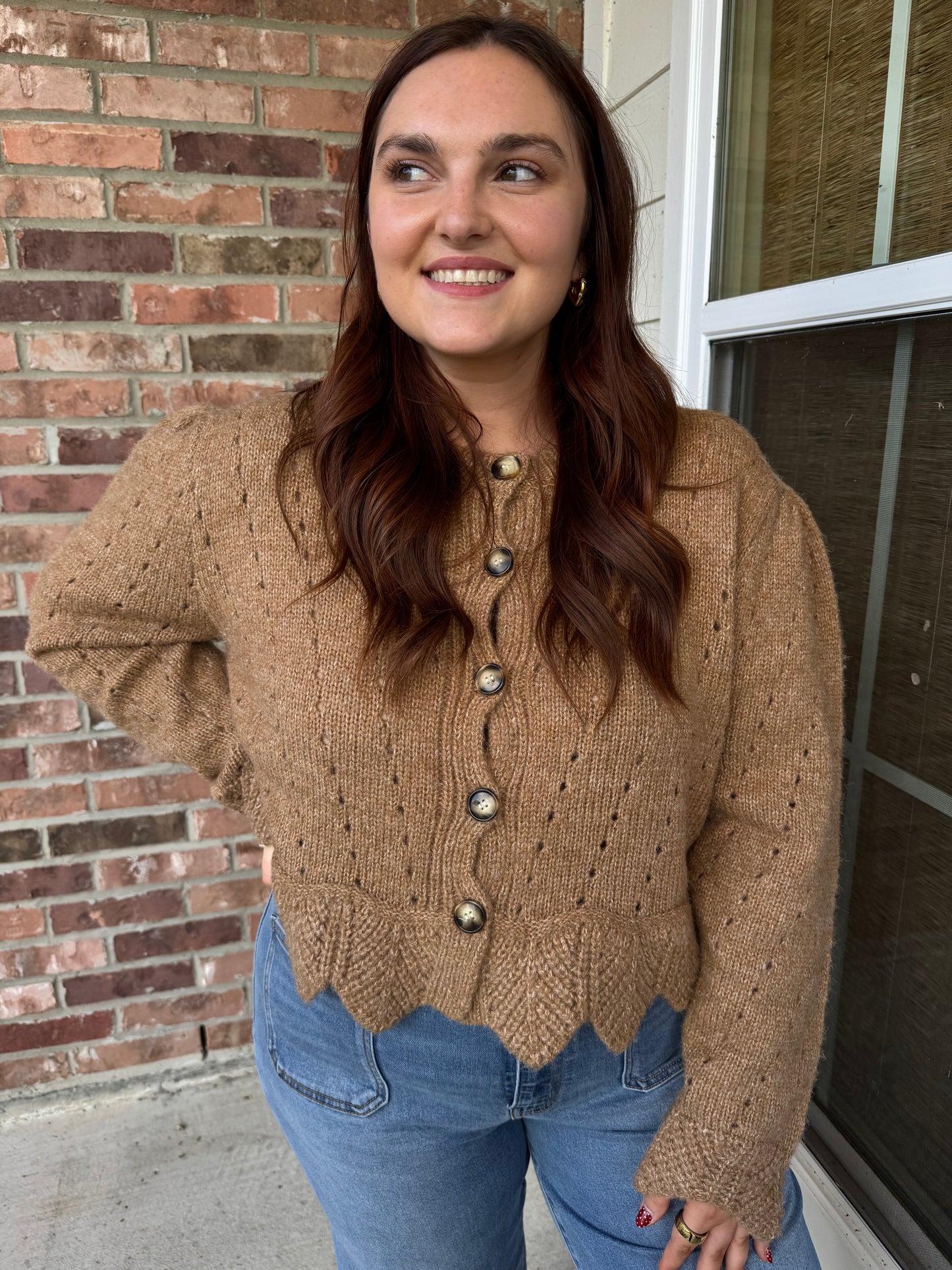 Amelia Scalloped Hem Cardigan