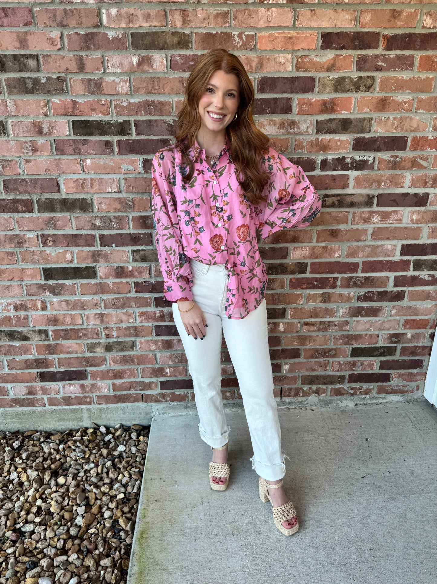 Fiona Floral Button Down Top