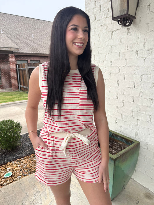 Ruby Ribbed Comfort Tank Set