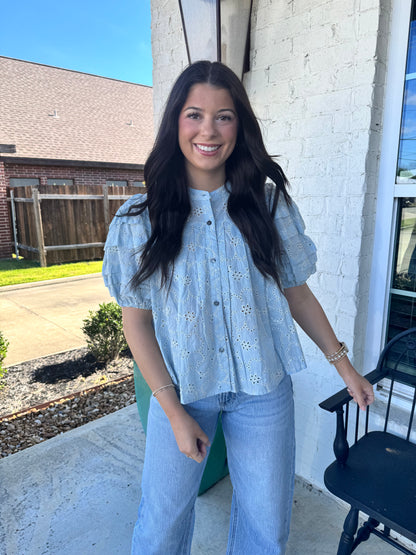 Lucia Cloudy Eyelet Shirt