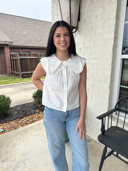 Amalfi Peter Pan Collared Top
