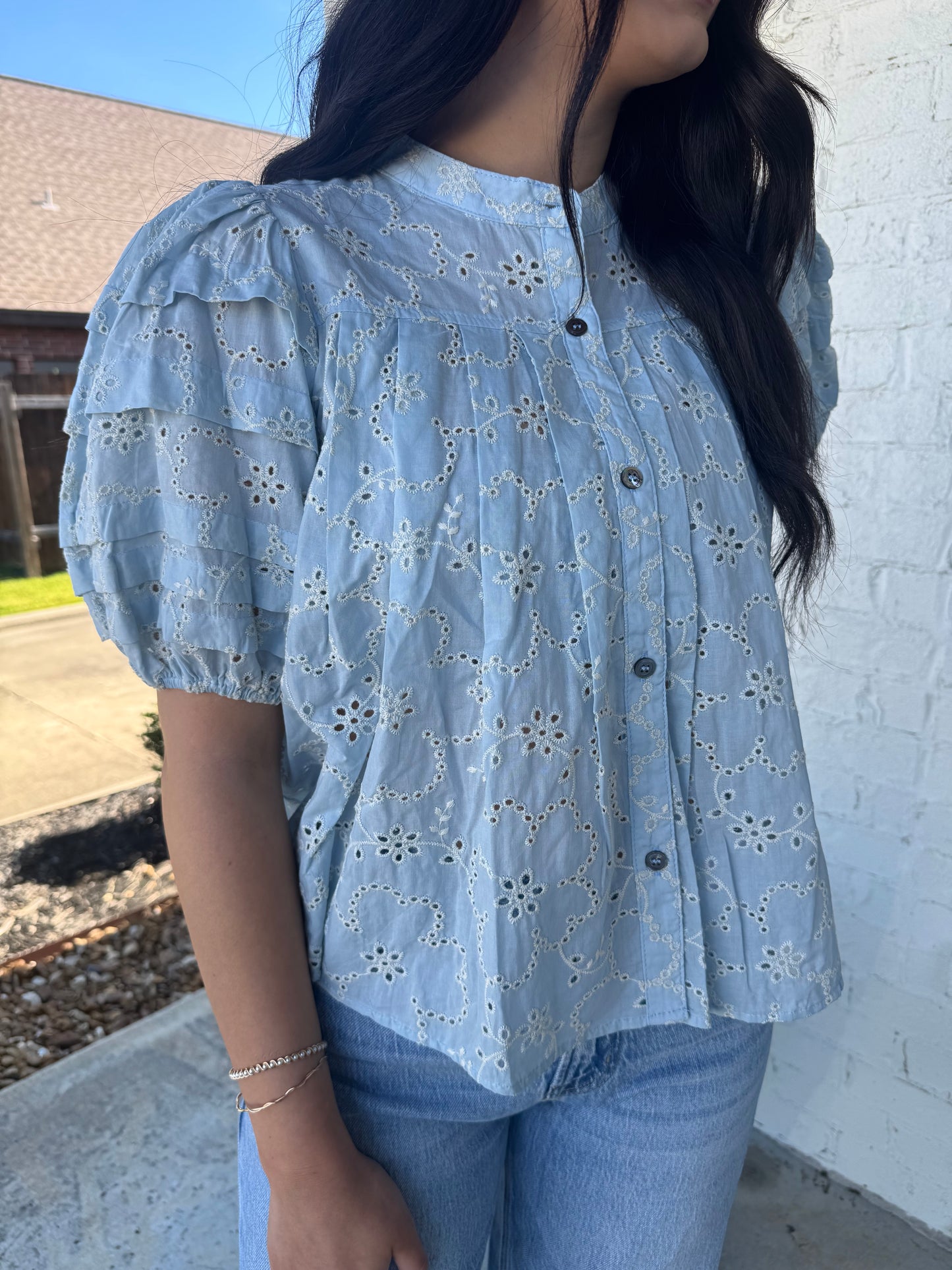 Lucia Cloudy Eyelet Shirt