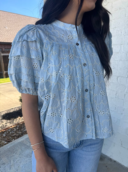 Lucia Cloudy Eyelet Shirt