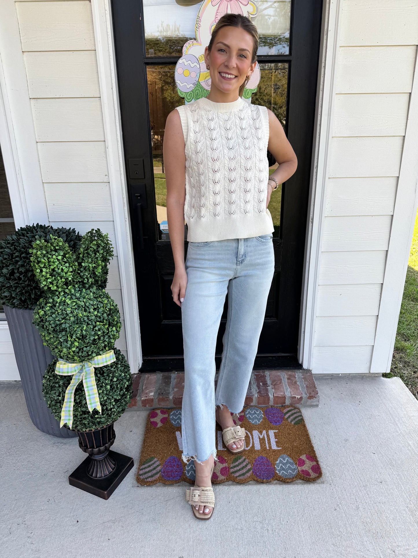 Sav High Rise Light Wash Crop Vervet Jeans