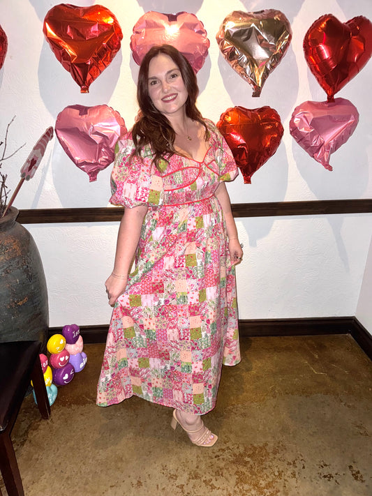 Chateau Patchwork Maxi Dress