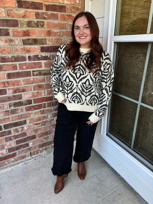 Retro Folk Pattern Sweater