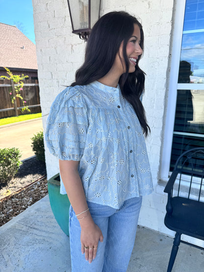 Lucia Cloudy Eyelet Shirt