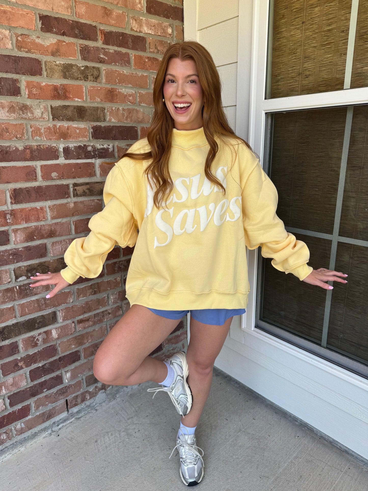 Jesus Saves Mockneck Sweatshirt