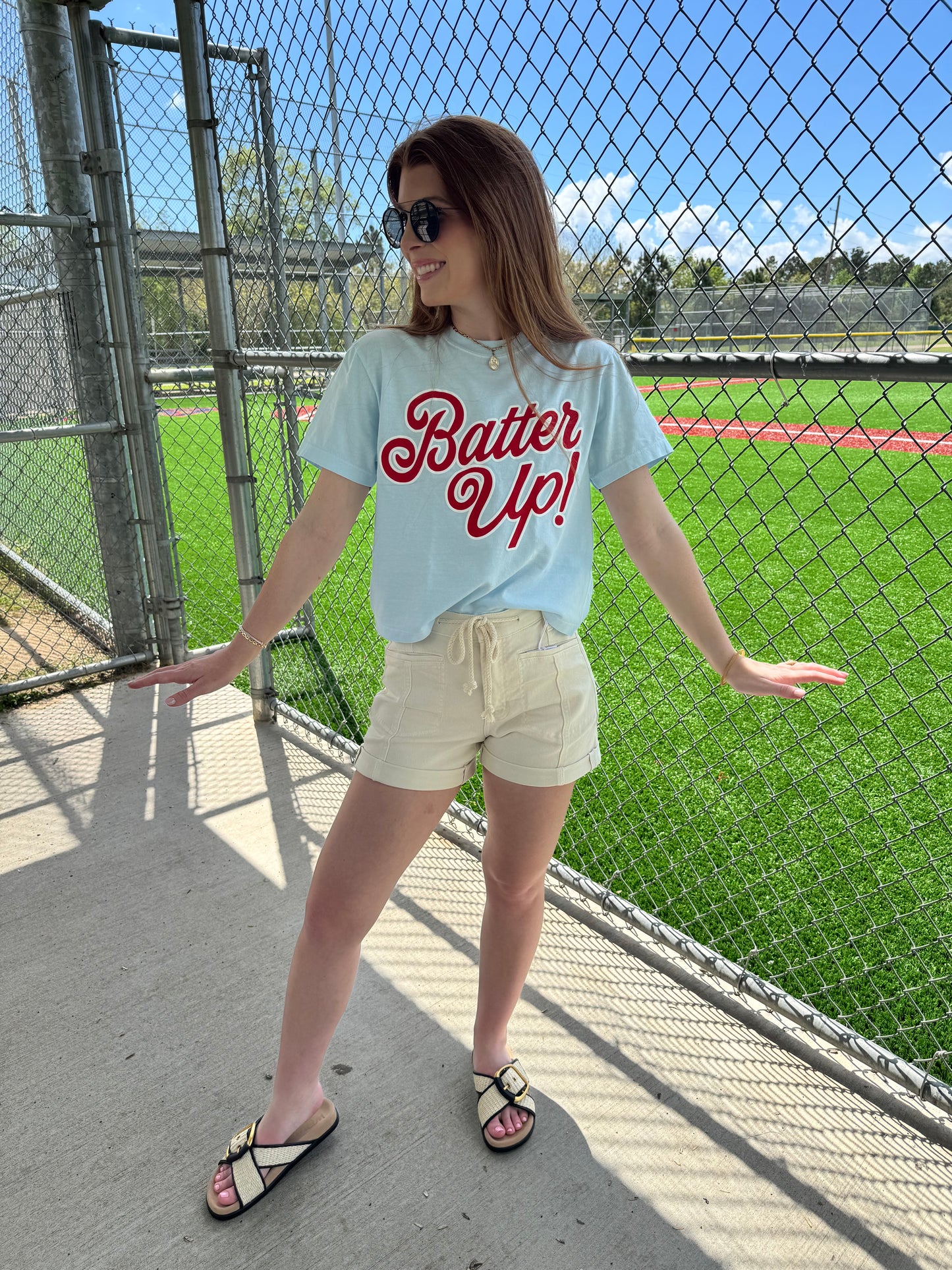 Batter Up Slight Crop Tee