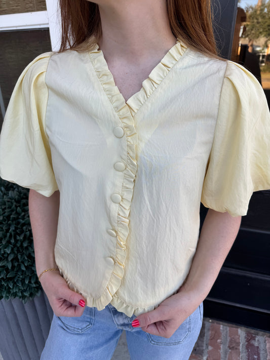 Sunlit Ruffle Detail Top