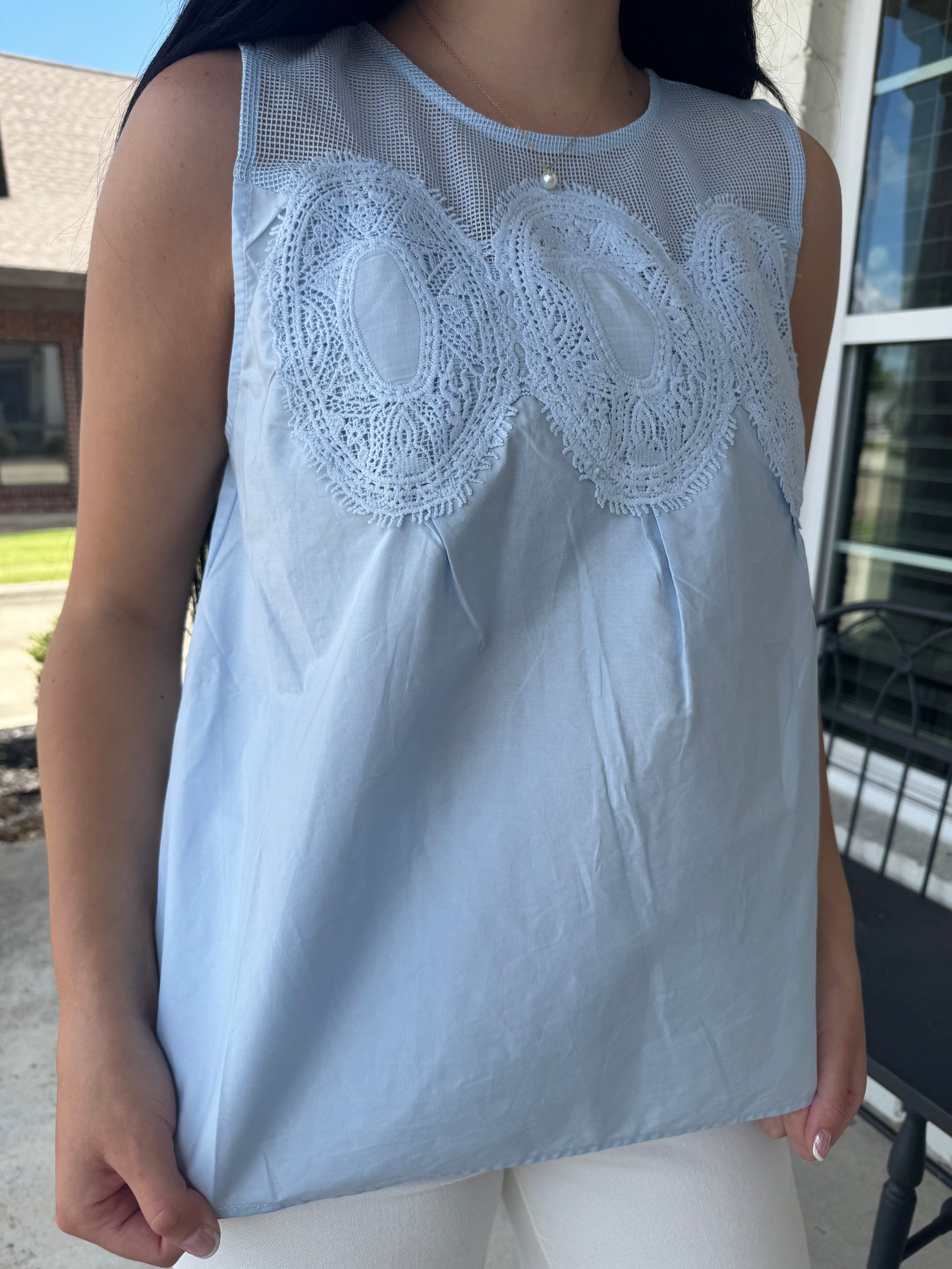 Daring Detailed Lace Trimmed Top