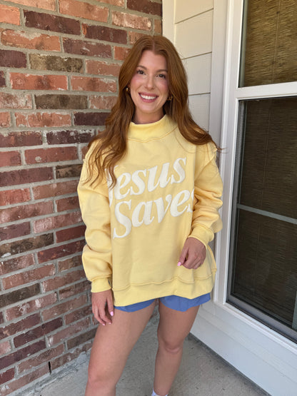 Jesus Saves Mockneck Sweatshirt