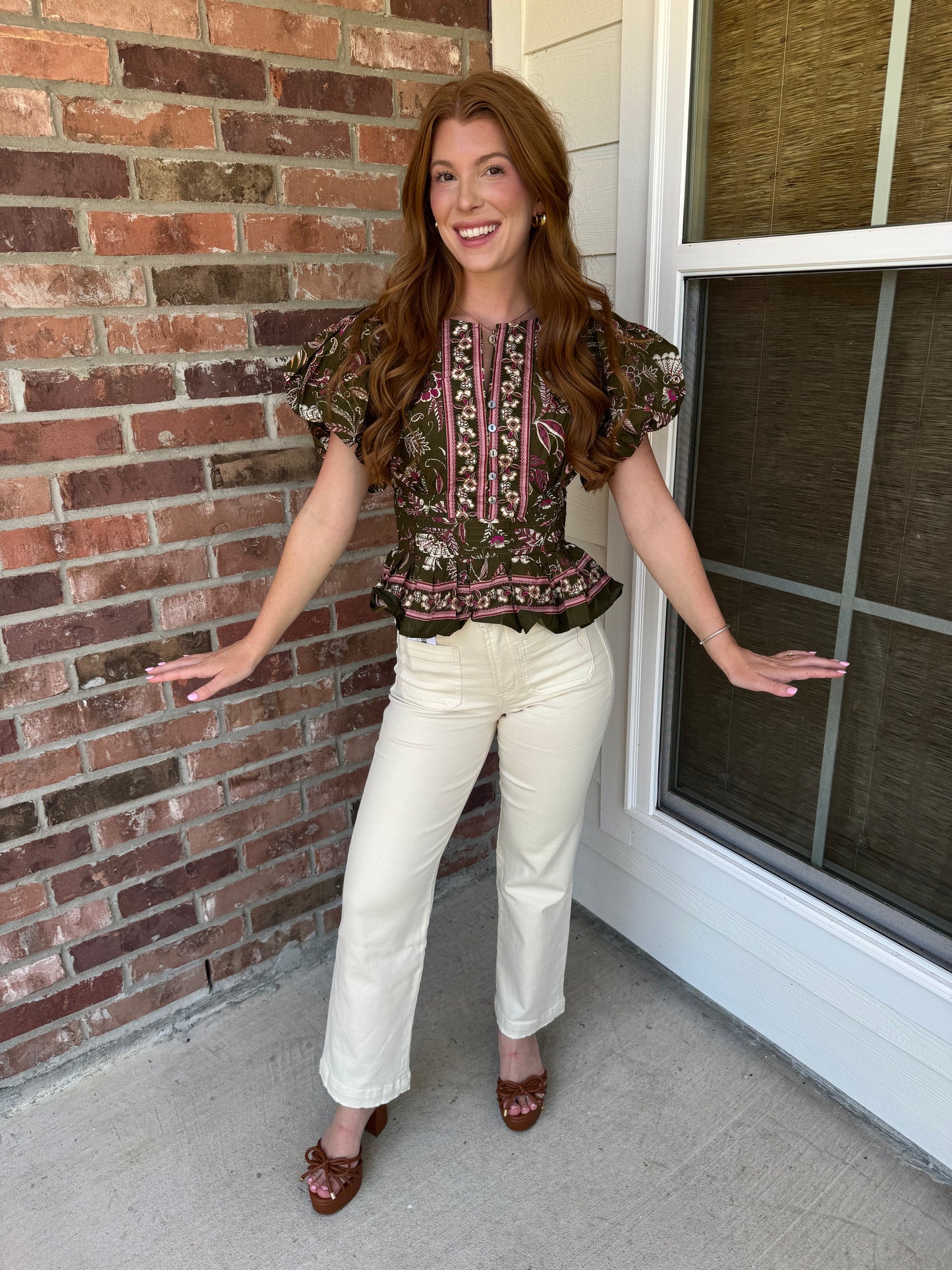 Classy Gal Floral Peplum Top