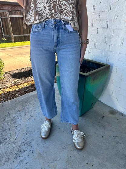 Vervet High Rise Light Wash Barrel Jeans