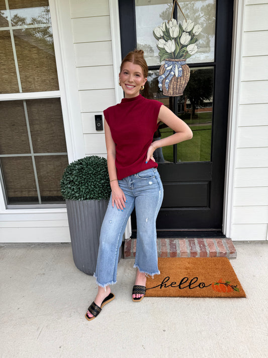 Wine & Dine Mock Neck Top