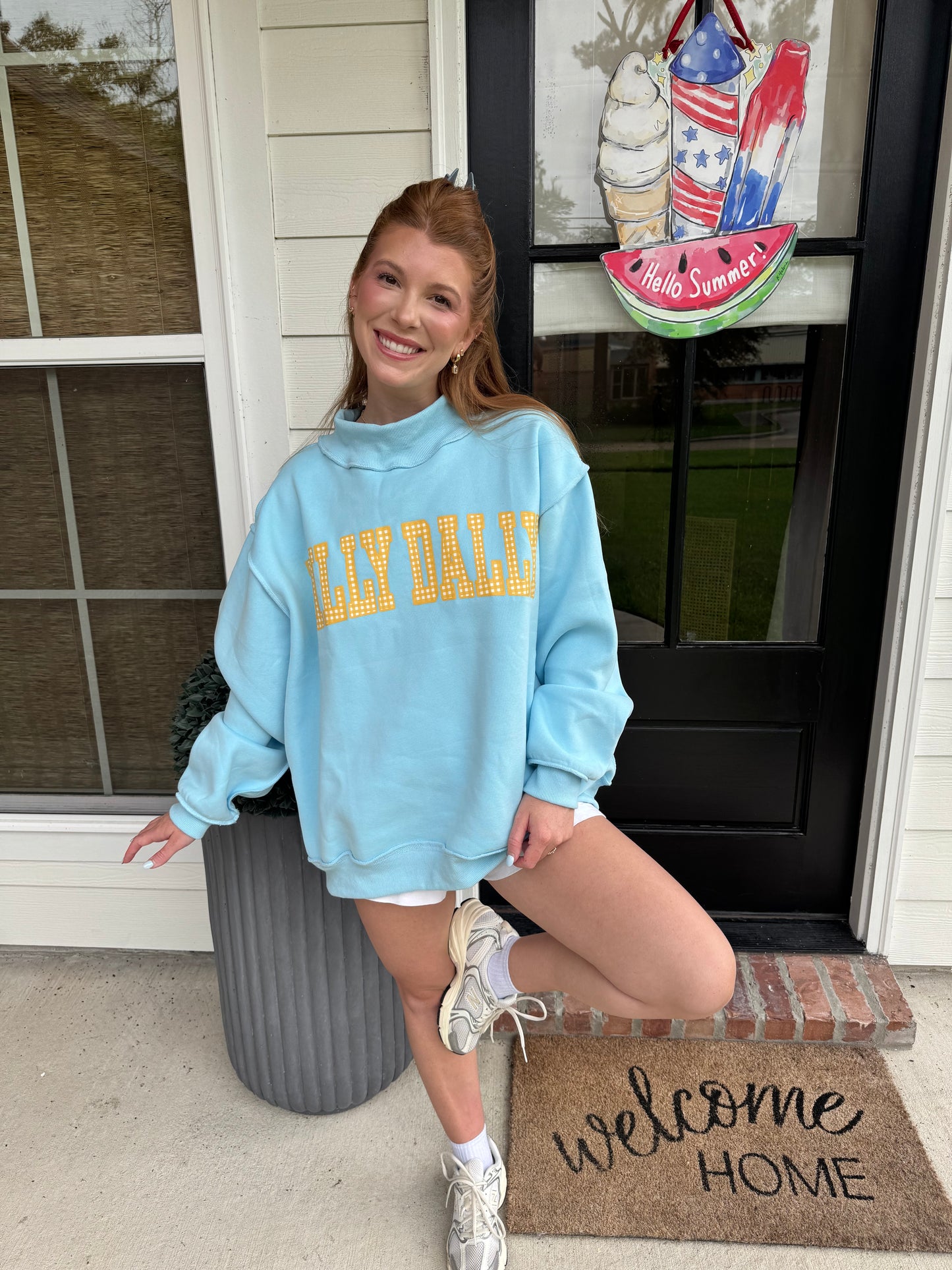 Aqua Dilly Dally Mockneck