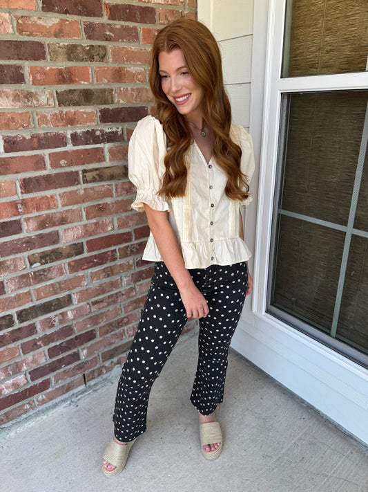 Bone Classy Button Down Top