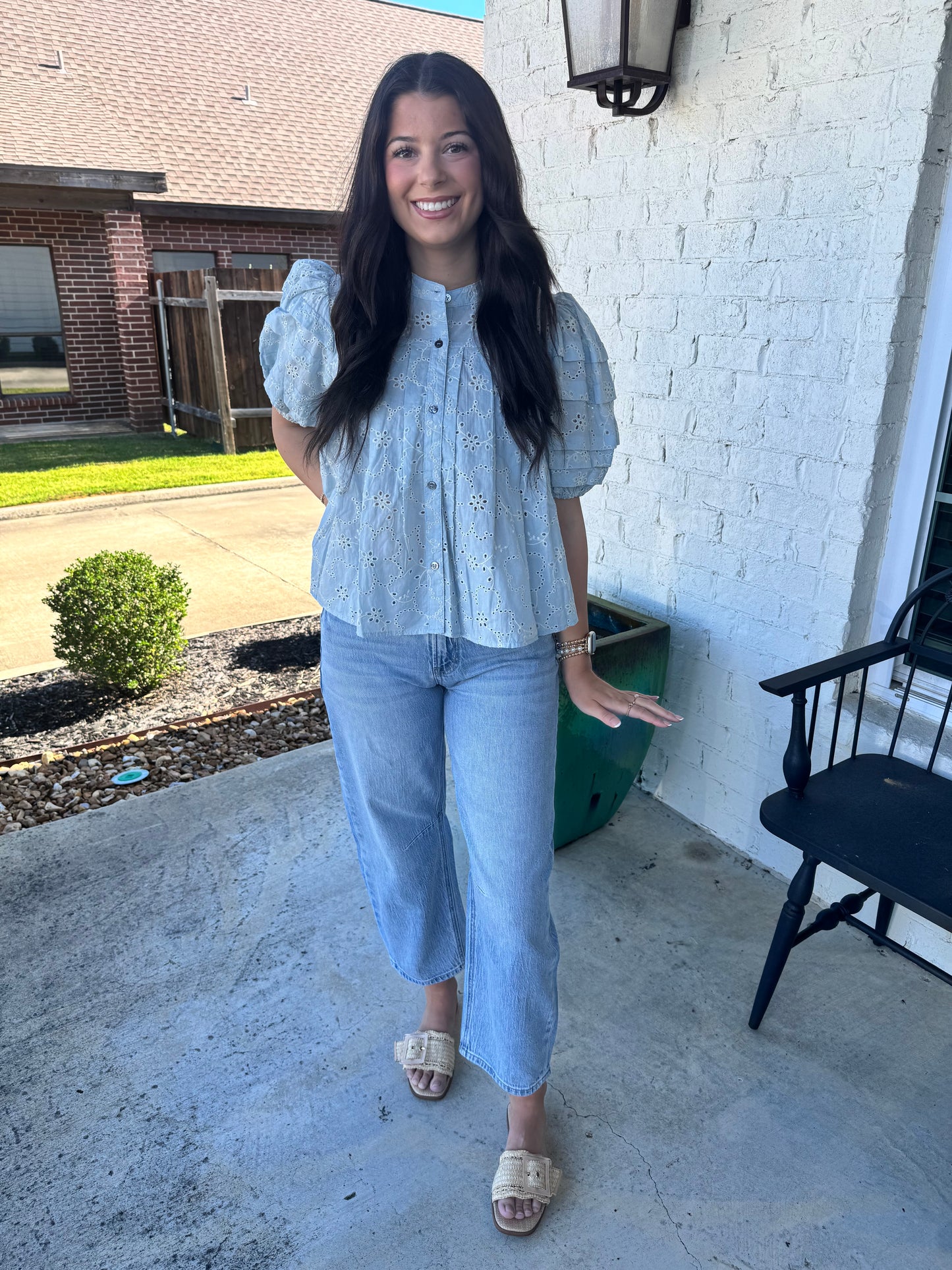 Lucia Cloudy Eyelet Shirt