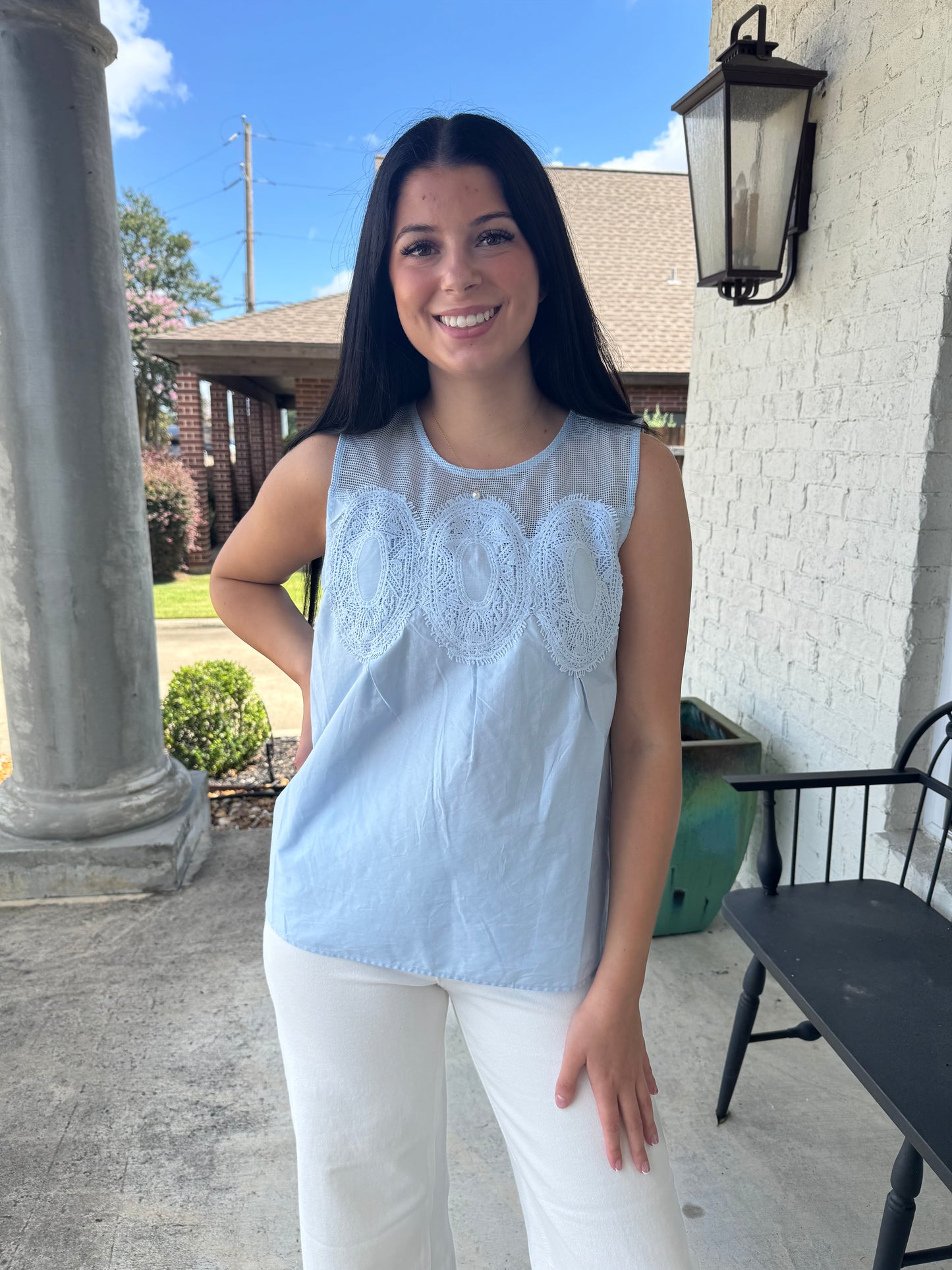 Daring Detailed Lace Trimmed Top