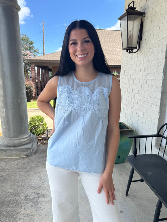 Daring Detailed Lace Trimmed Top