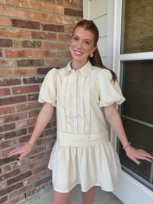 Pure Elegance Cream Dress