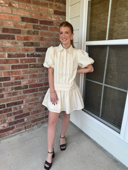 Pure Elegance Cream Dress
