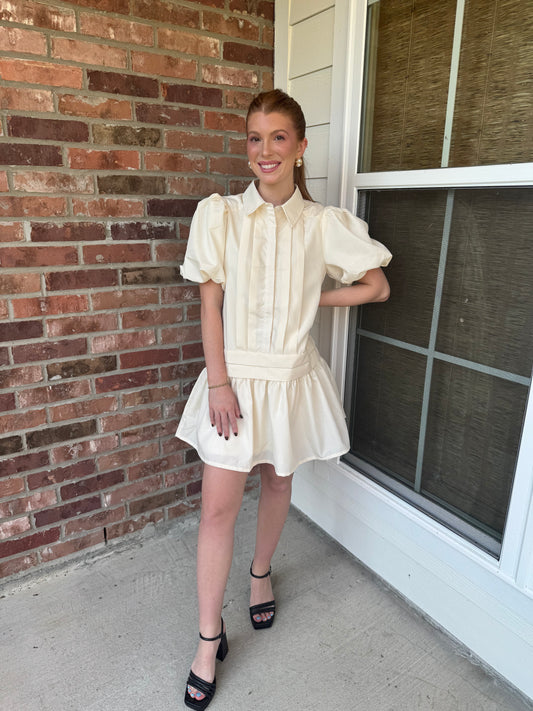 Pure Elegance Cream Dress