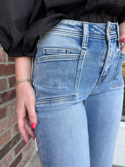 Maria Pocket HR Crop Vervet Jeans