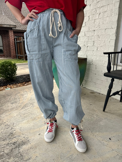 Perfectly Striped Parachute Pants