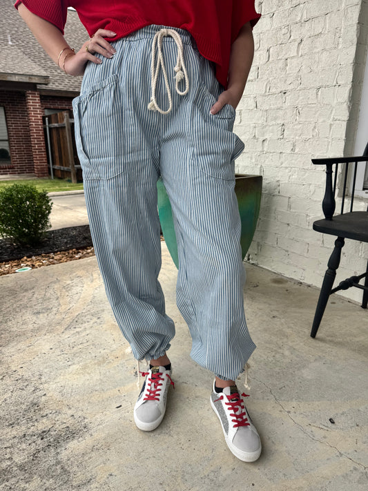 Perfectly Striped Parachute Pants