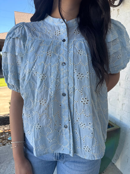 Lucia Cloudy Eyelet Shirt