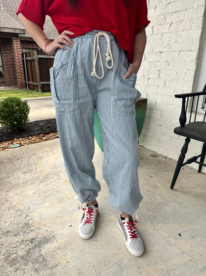 Perfectly Striped Parachute Pants