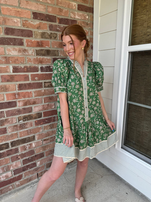 Gia Green Floral Dress